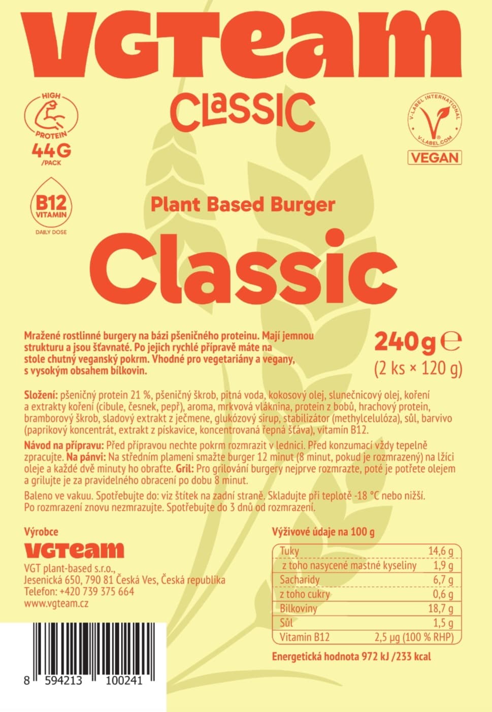 Plant Based Burger "Classic"